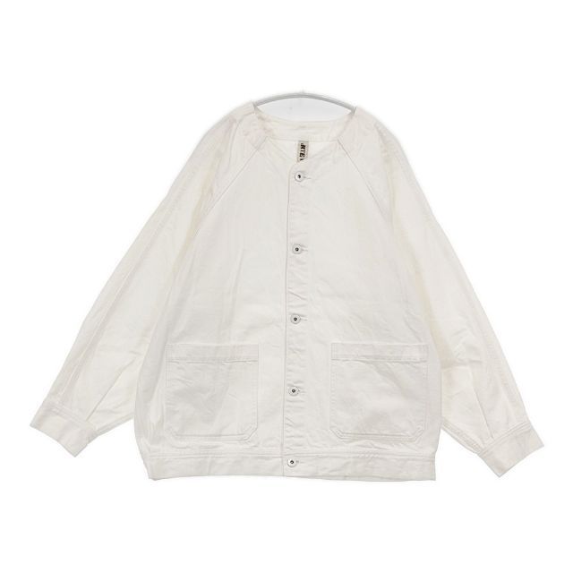 ARTE POVERA ノーカラー デニムジャケット ARTE POVERA ノーカラー Gジャン デニムジャケット ホワイト