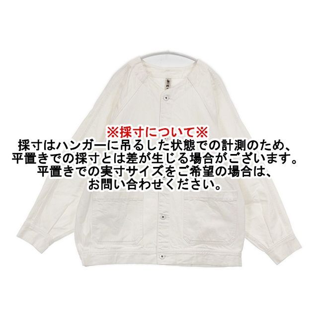ARTE POVERA ノーカラー Gジャン デニムジャケット ホワイト