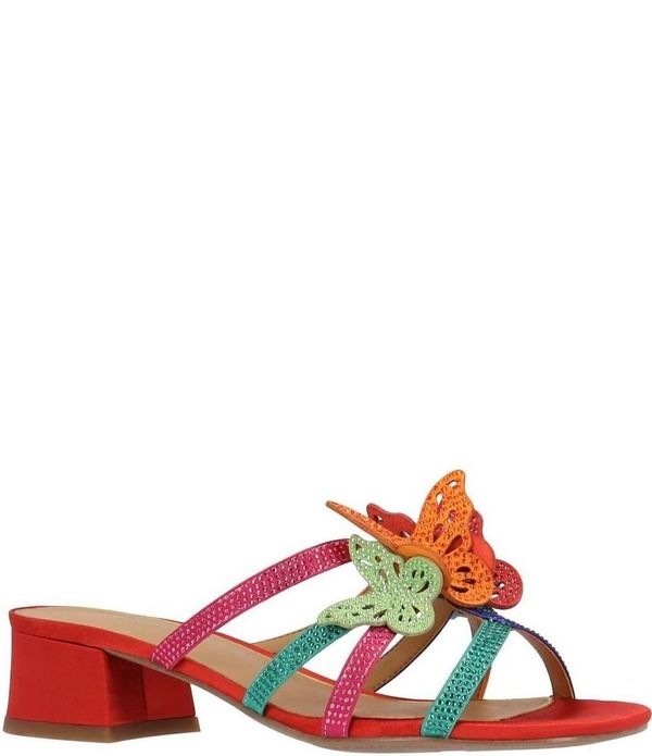 ジェイレニー レディース シューズ サンダル カラーブロック J Renee Butafly Rhinestone Butterfly Colorblock Slide Sandals Bright
