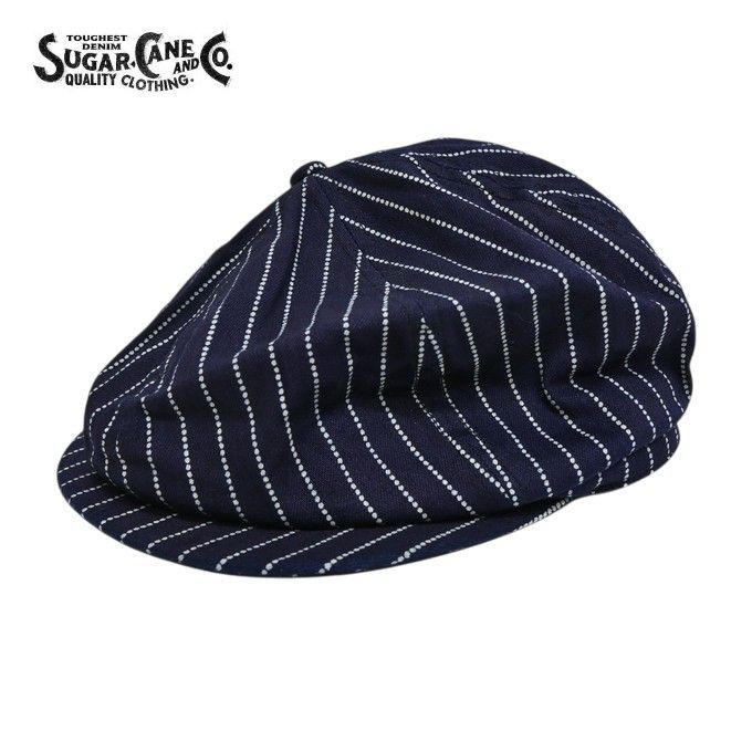 シュガーケーン SUGAR CANE SC02070 9oz. ウォバッシュ ストライプ アップルジャック キャップ 帽子 sc02070