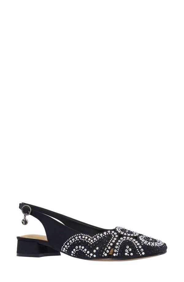 ジェイレニー レディース シューズ ヒール J Rene Nicolette Slingback Flat Black ブラック
