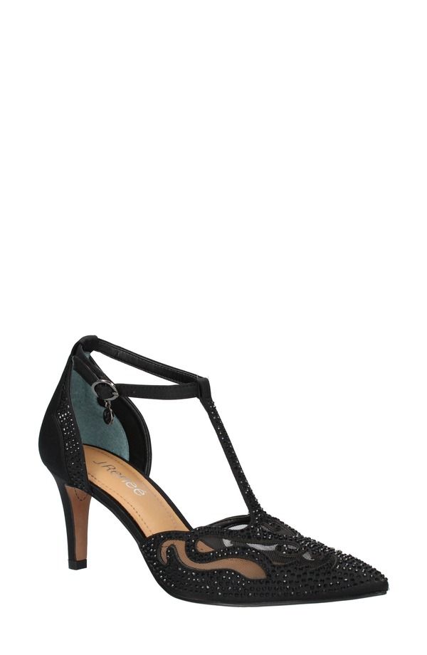ジェイレニー レディース シューズ ヒール J Rene Lisha Rhinestone Pointed Toe Pump Black ブラック