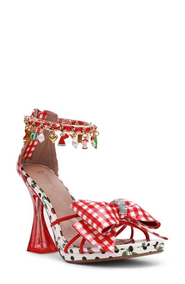 ベッツィジョンソン レディース シューズ サンダル アンクル Betsey Johnson Margret Ankle Strap Sandal Red Multi レッド