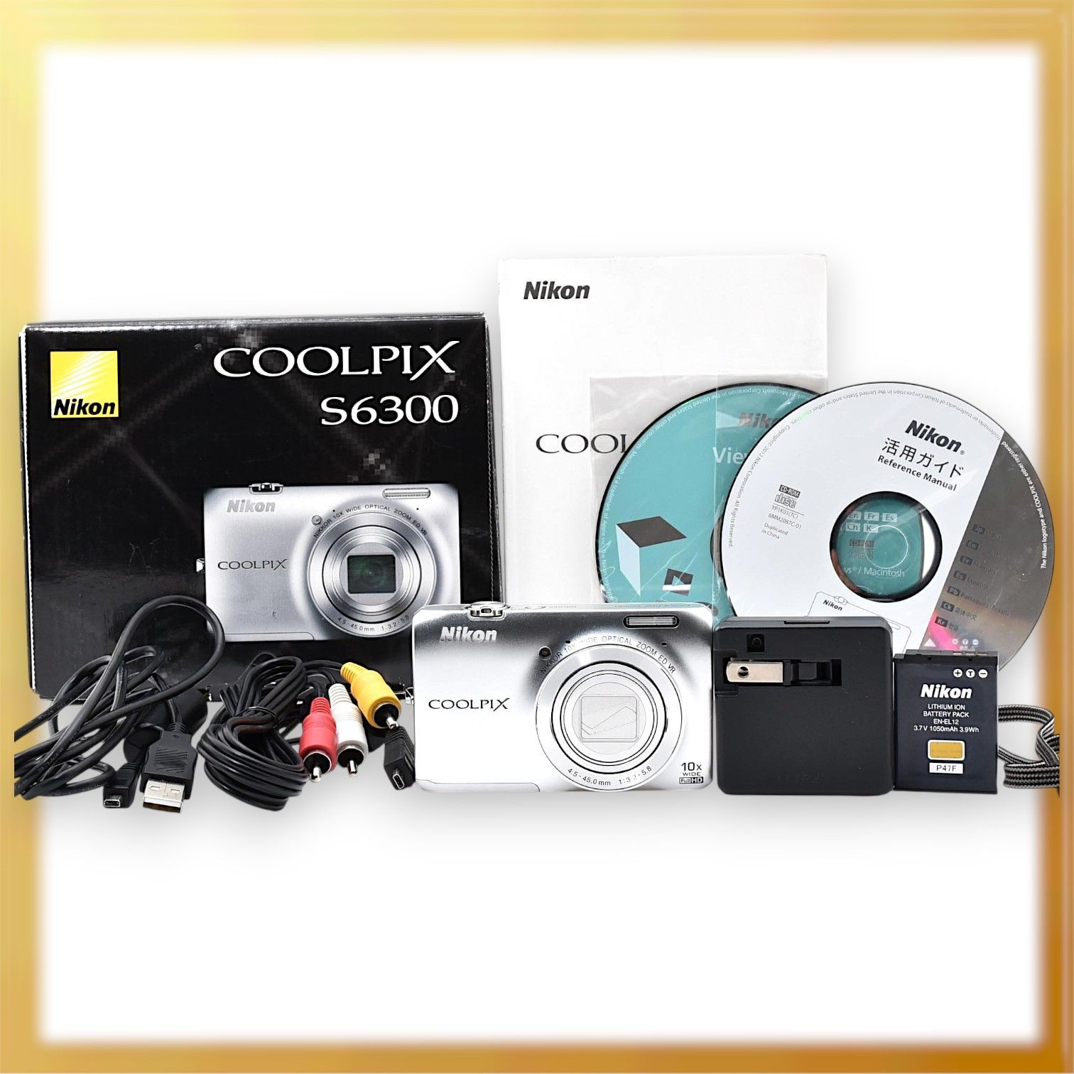 極美品｜Nikon COOLPIX S6300 デジタルカメラ クールピクス クリスタルシルバー｜M335