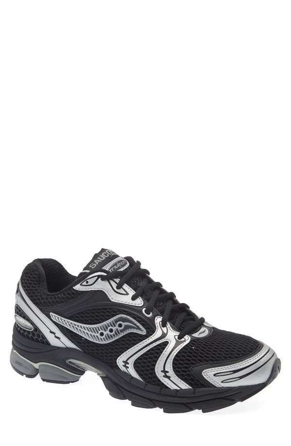 サッカニー メンズ シューズ スニーカー Saucony ProGrid Triumph 4 Sneaker Black Silver ブラック