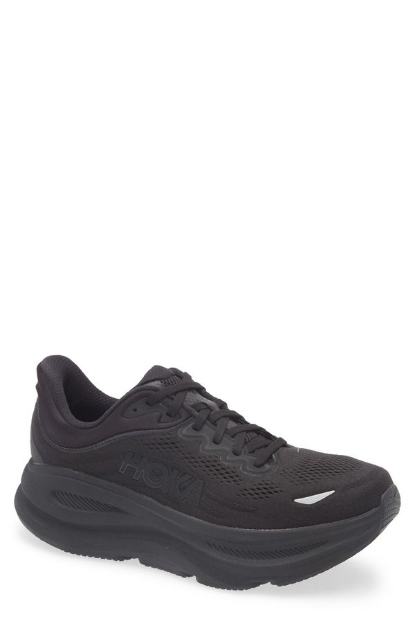 ホカオネオネ メンズ シューズ スニーカー HOKA Bondi 9 Running Shoe Black Black ブラック