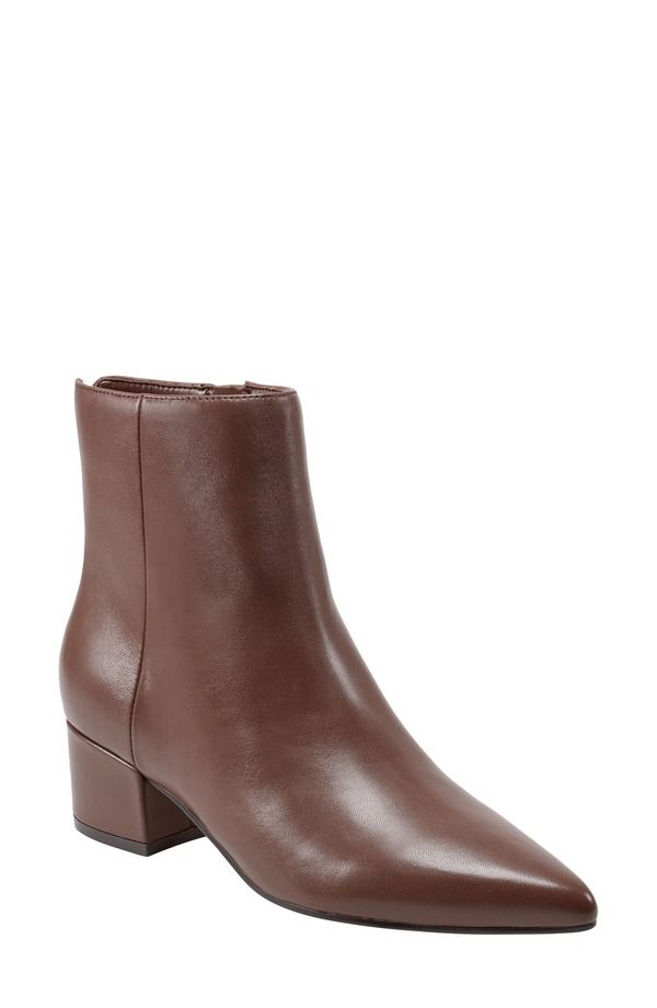 マーク・フィッシャー レディース シューズ ブーツ・レインブーツ Marc Fisher LTD Leonna Pointed Toe Bootie Dark Brown ブラウン