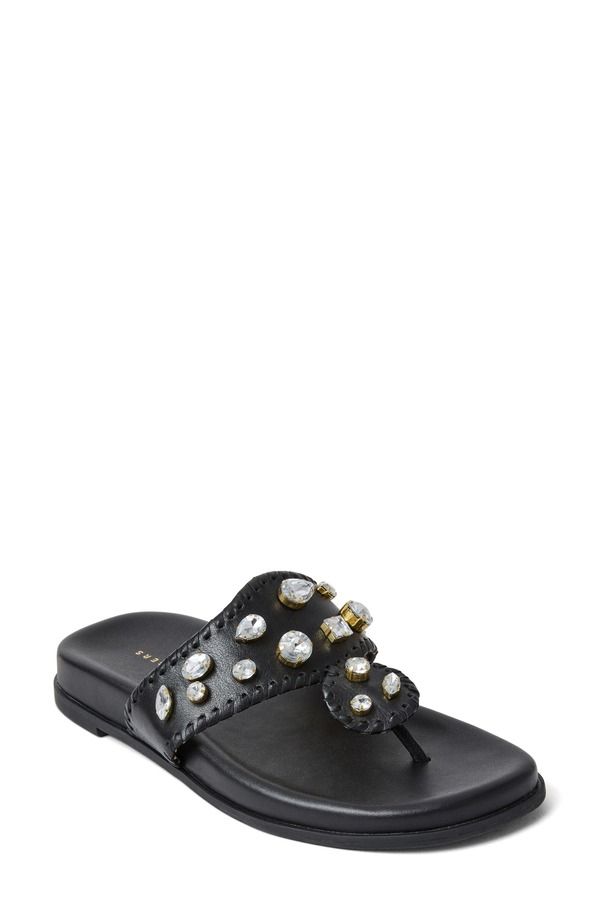 ジャックロジャース レディース シューズ サンダル Jack Rogers Jacks Jewel Sport Flip Flop Black ブラック