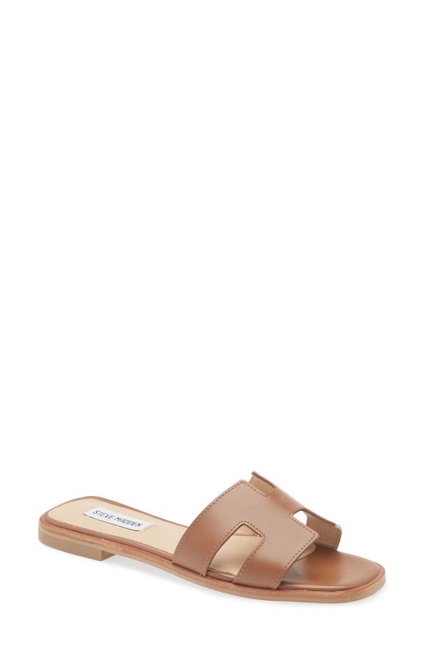 スティーブ マデン レディース シューズ サンダル Steve Madden Hadyn Slide Sandal Cognac Leather