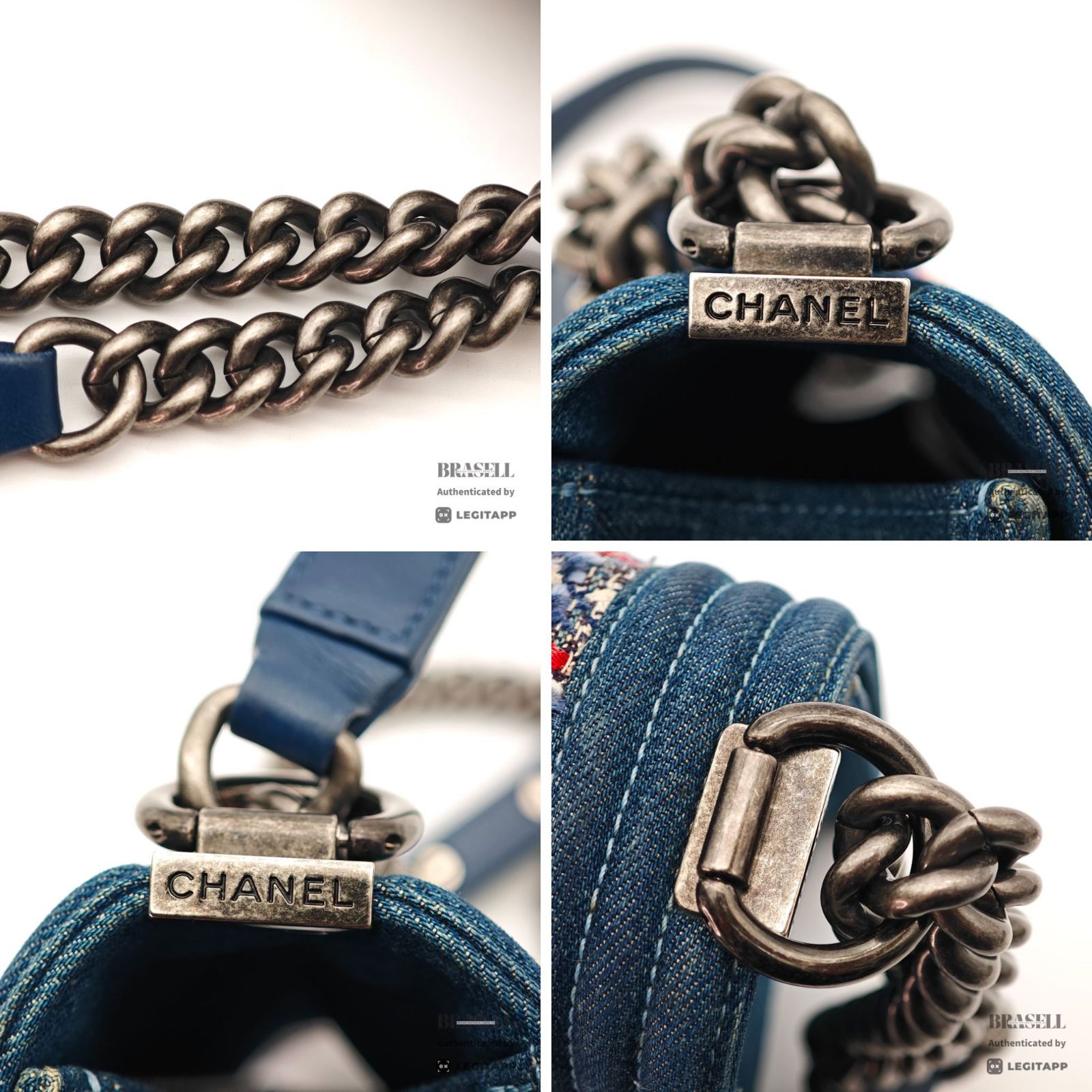 CHANEL ボーイシャネル デニム ツイード バッグ ショルダーバッグ