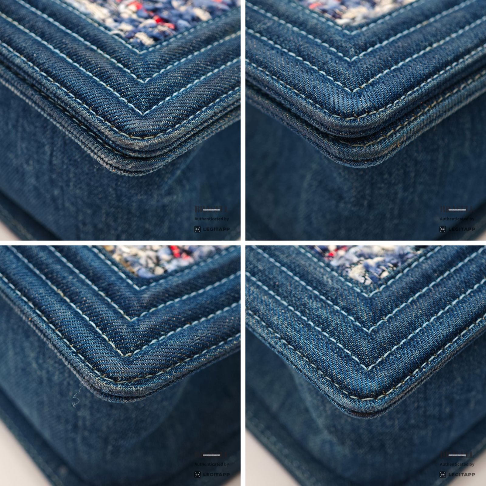 CHANEL ボーイシャネル デニム ツイード バッグ ショルダーバッグ