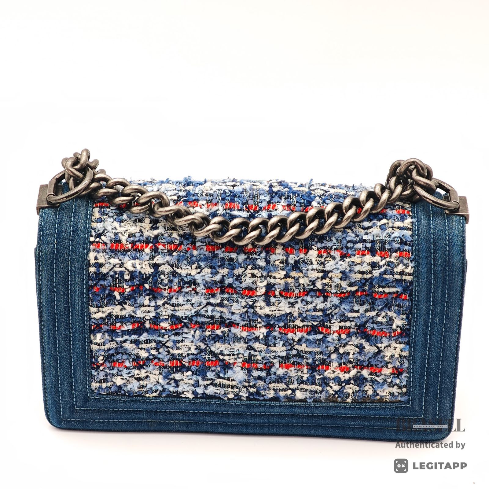 CHANEL ボーイシャネル デニム ツイード バッグ ショルダーバッグ