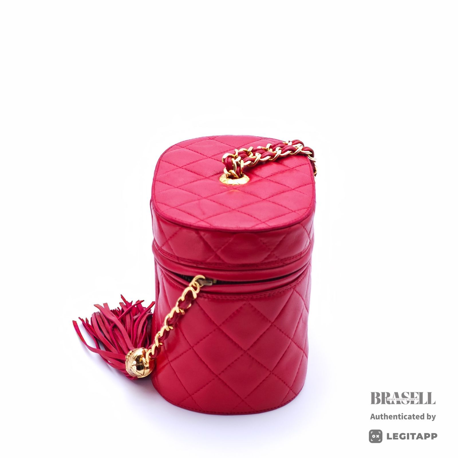 CHANEL バニティチェーン バッグ ショルダーバッグ 筒 ミニバッグ