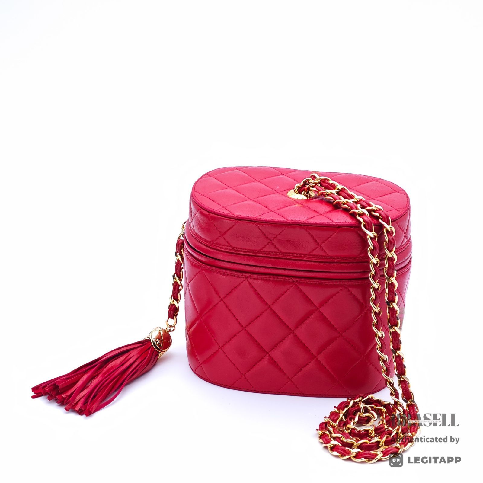 CHANEL バニティチェーン バッグ ショルダーバッグ 筒 ミニバッグ