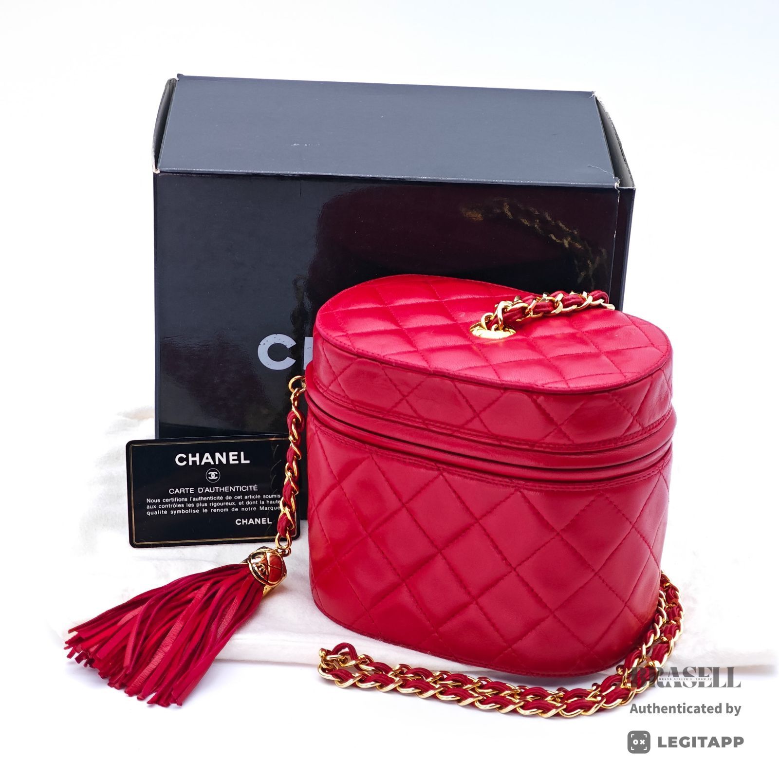 CHANEL バニティチェーン バッグ ショルダーバッグ 筒 ミニバッグ
