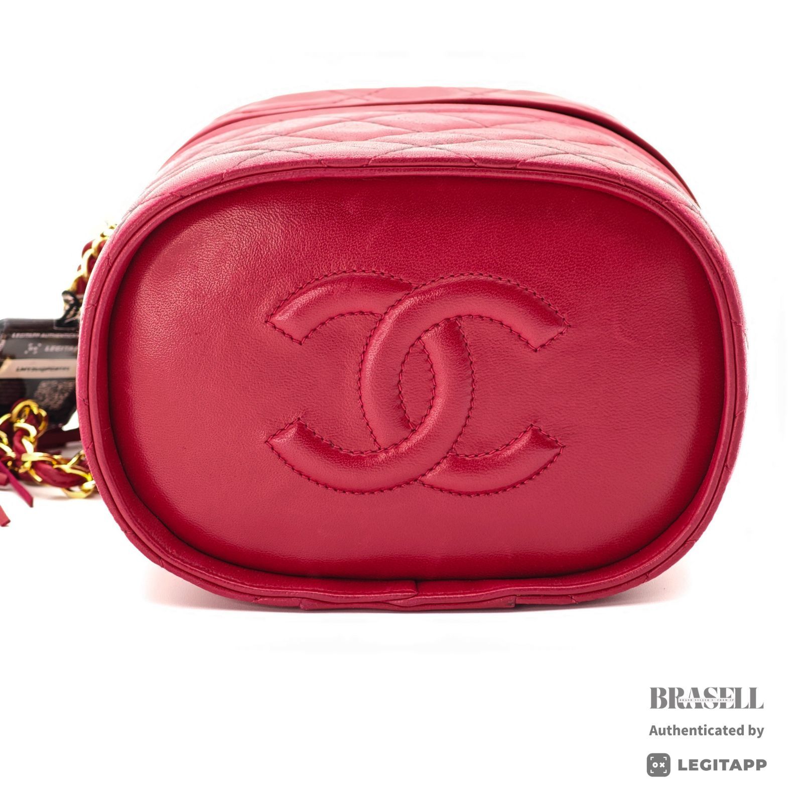 CHANEL バニティチェーン バッグ ショルダーバッグ 筒 ミニバッグ