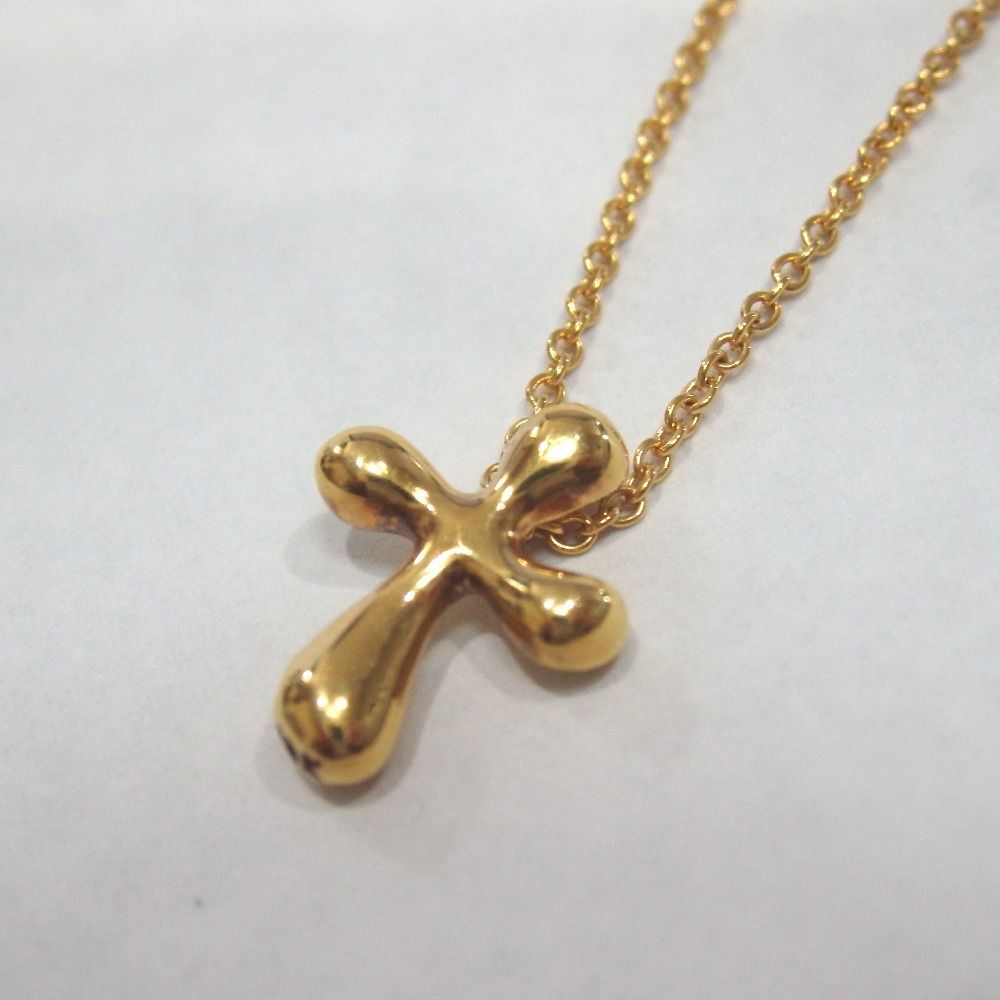 TIFFANY　ティファニー　ペレッティK18YG　750　スモールクロス　ネックレス