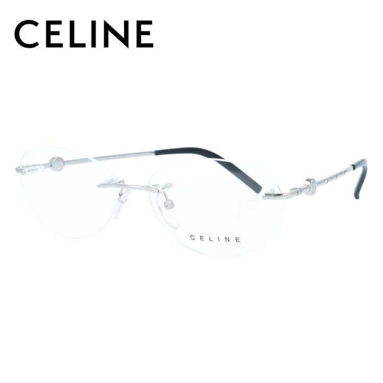 【訳あり】 セリーヌ メガネフレーム 伊達メガネ CELINE VC1249S 579X 54サイズ オーバル型 リムレス 縁なし アウトレット ユニセックス メンズ レディース