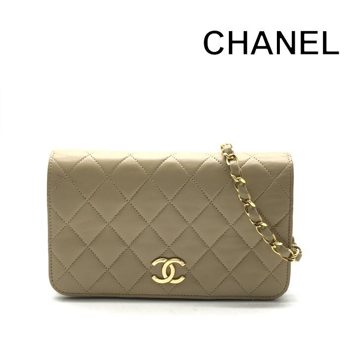 良品 CHANEL シャネル ココマーク ミニマトラッセ ラムスキン チェーン
