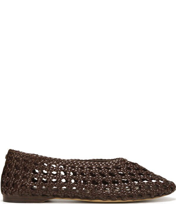 サムエデルマン レディース シューズ パンプス レザー Sam Edelman Shira Woven Leather Ballet Flats Dark Brown ブラウン