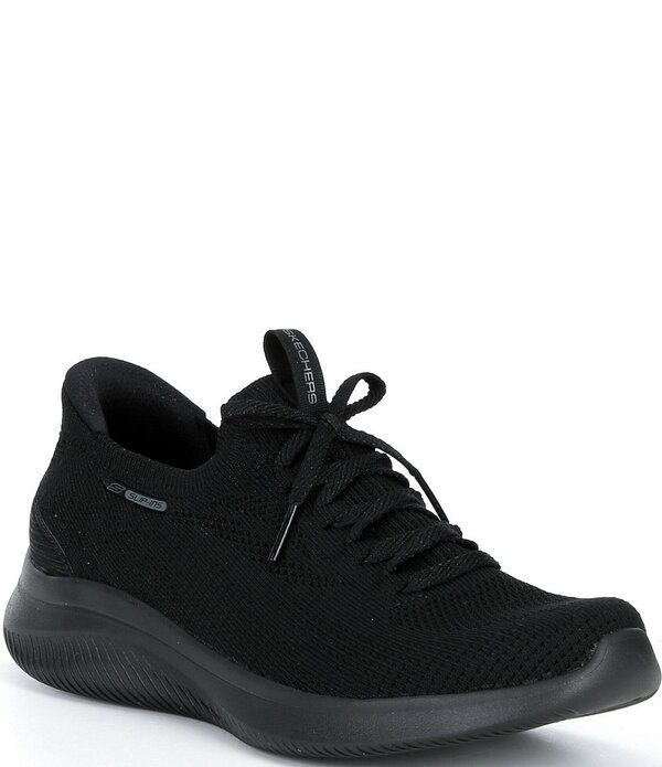 スケッチャーズ レディース シューズ スニーカー Skechers Womens Ultra Flex 40 Hands Free SlipinsR Sneakers BlackBlack ブラック