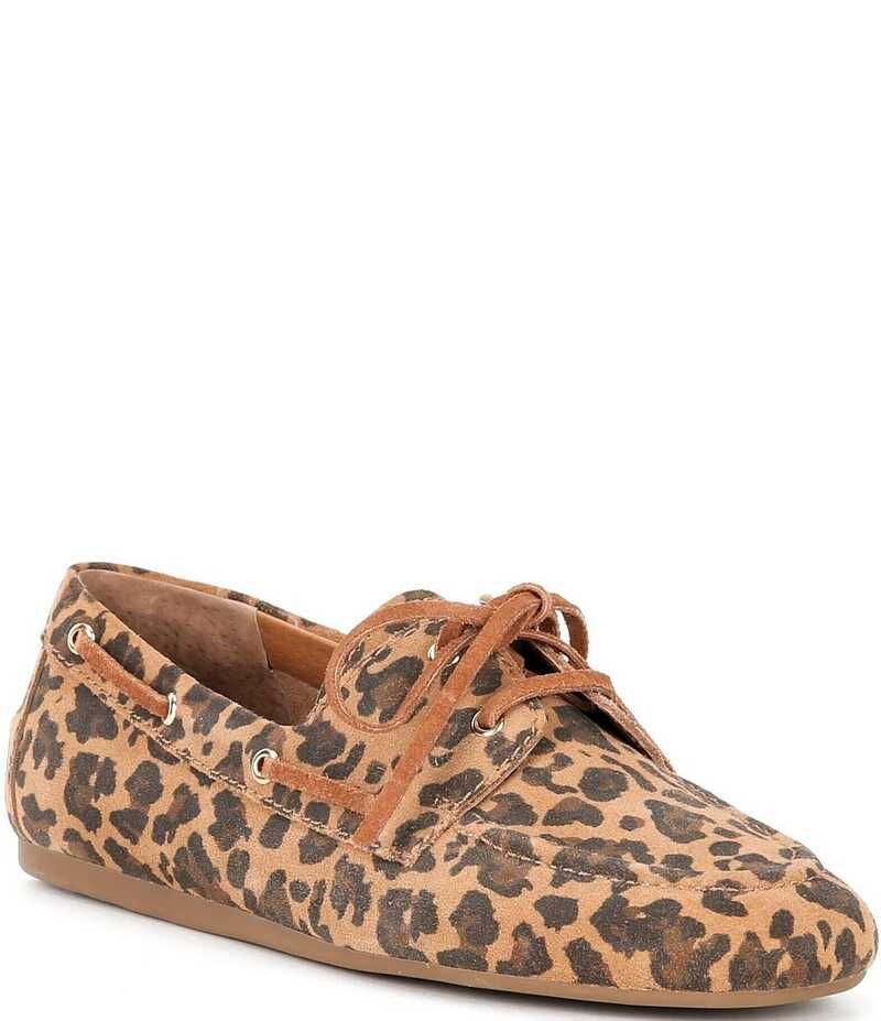 ジャンビニ レディース シューズ パンプス プリント スエード ローファー Gianni Bini Lionel Leopard Print Suede Flat Loafers Natural アニ