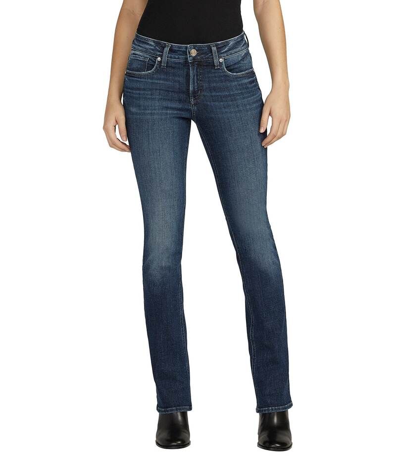 シルバー ジーンズ レディース ボトムス デニムパンツ ブーツカット ブーツ Silver Jeans Co Elyse Dark Wash Mid Rise Slim Bootcut Jeans I