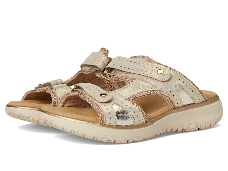 サス レディース シューズ サンダル SAS Embark Adjustable Comfort Sport Slide Soft Gold ゴールド