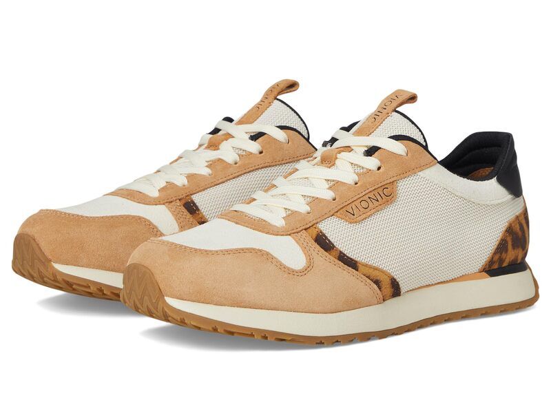 バイオニック レディース シューズ スニーカー VIONIC Monarch Court Inspired Shoes IvoryLeopard アイボリー