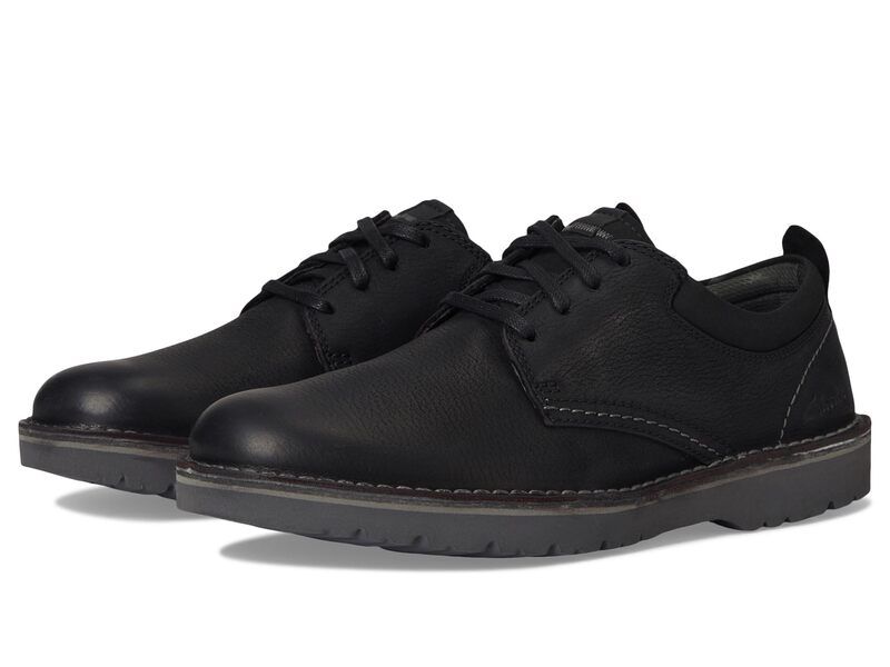 クラークス メンズ シューズ スニーカー Clarks Eastridge Low Black Leather ブラック