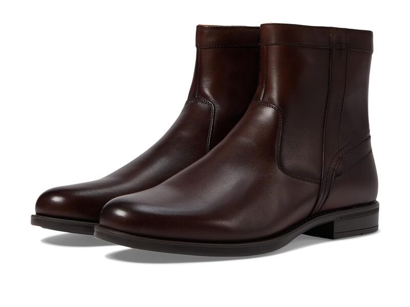 フローシャイム メンズ シューズ ブーツ・レインブーツ Florsheimidtown Plain Toe Zipper Boots Brown Smooth ブラウン
