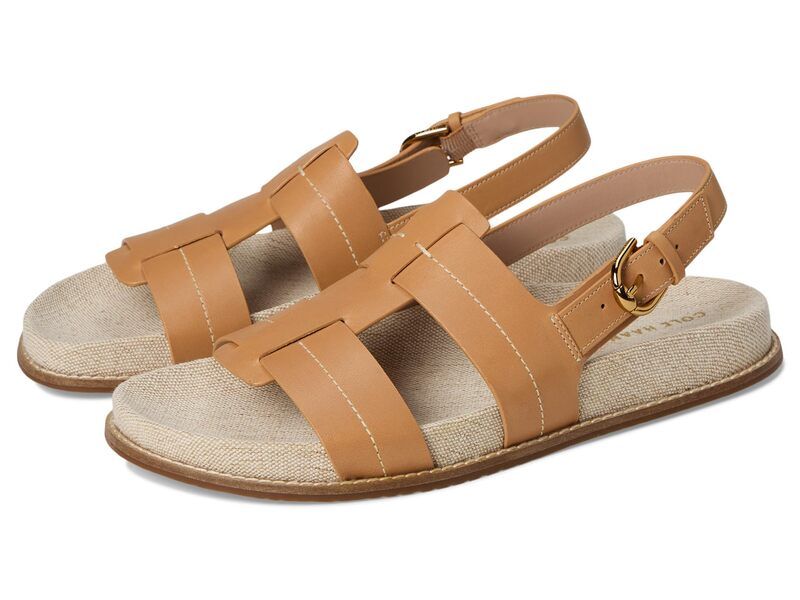 コールハーン レディース シューズ サンダル Cole Haan Marlee Fisherman Footbed Sandals Biscuit LeatherNatural Canvas
