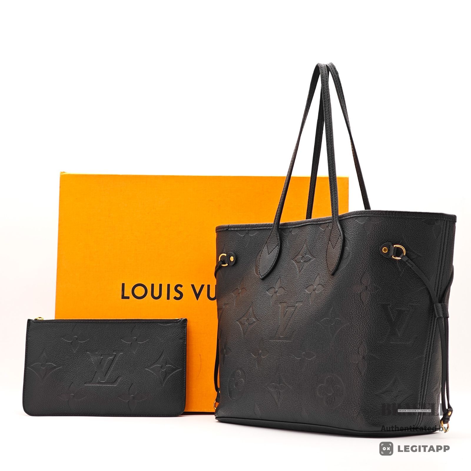 LOUIS VUITTON アンプラント ネヴァーフルMM M45685 バッグ トートバッグ 大容量 通勤 バケットバッグ ノワール レディース ポーチ 箱