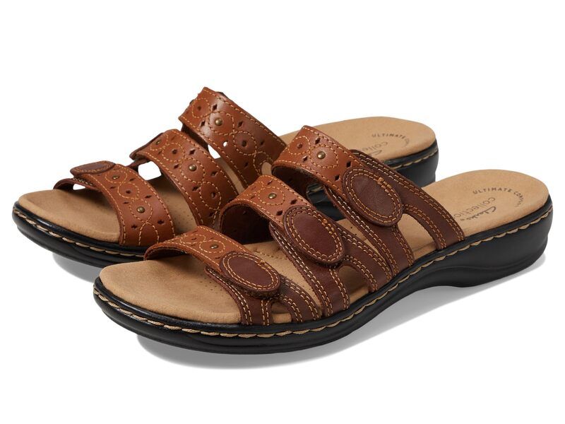 クラークス レディース シューズ サンダル Clarks Leisa Cacti Q Brown Multi ブラウン
