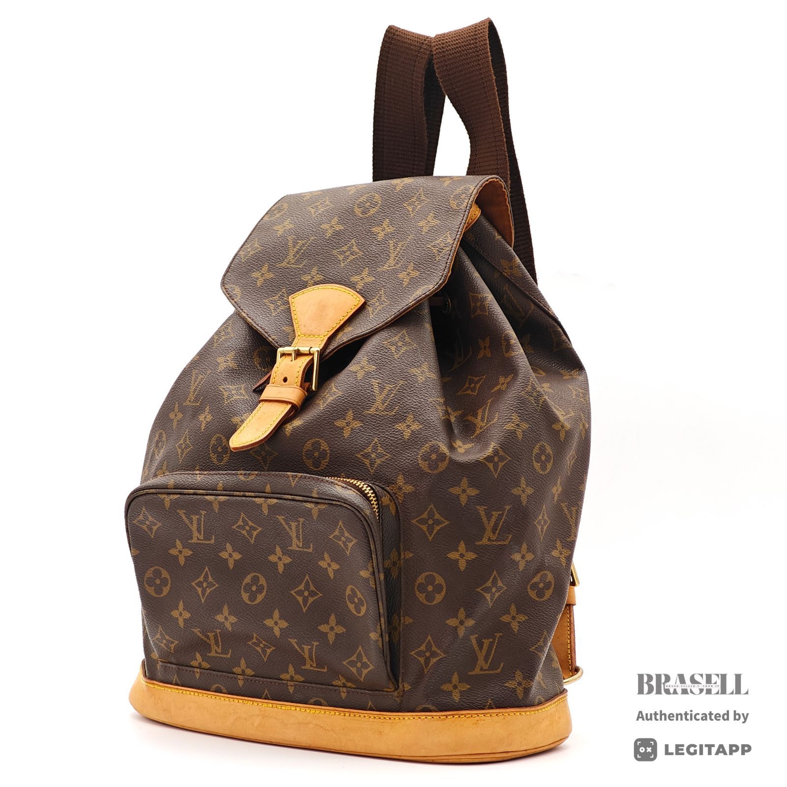 LOUIS VUITTON モンスリGM M51135 バッグ リュック ママバッグ 旅行 ブラウン レディース