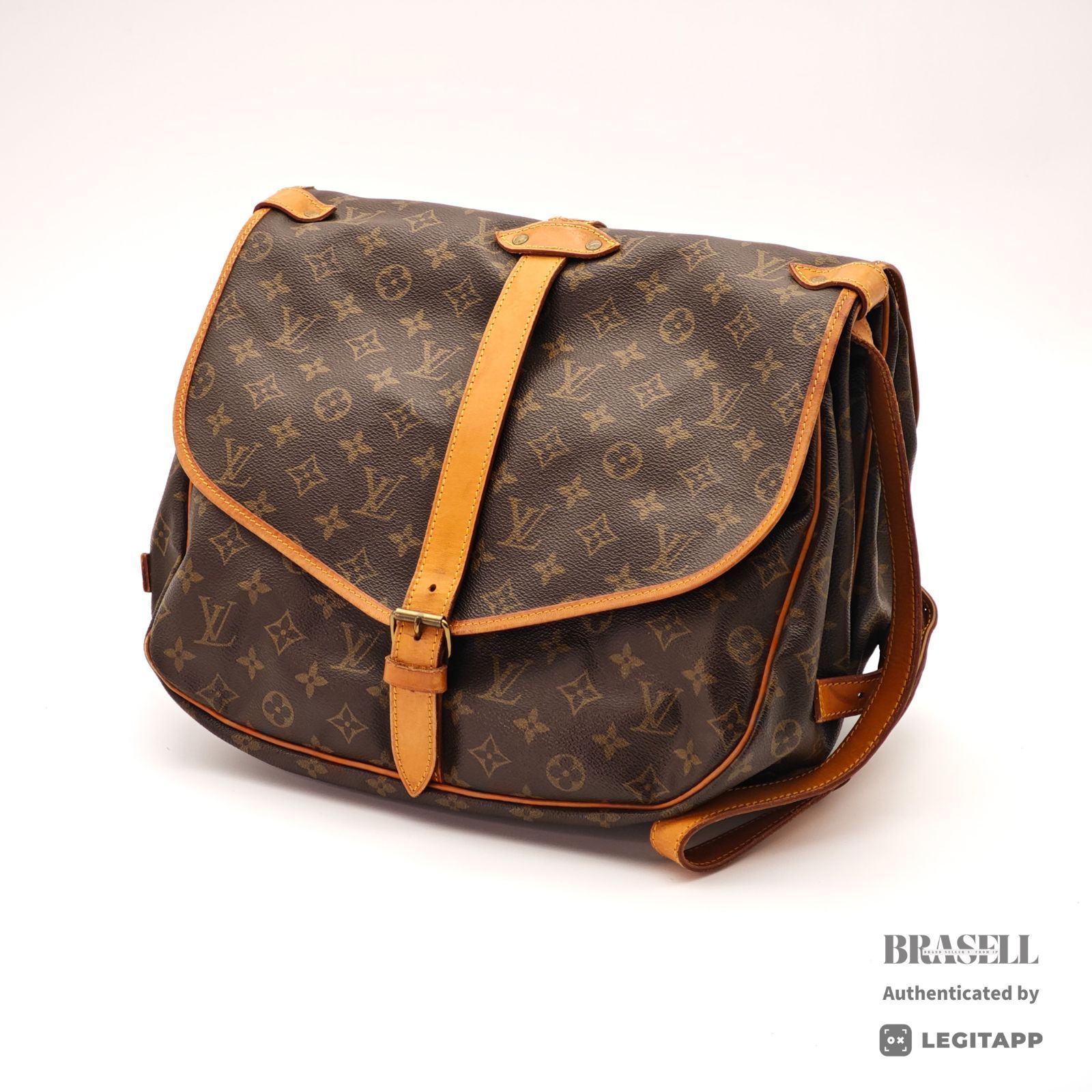 LOUIS VUITTON ソミュール35 M42254 バッグ ショルダーバッグ 大容量 旅行 ママバッグ ブラウン レディース