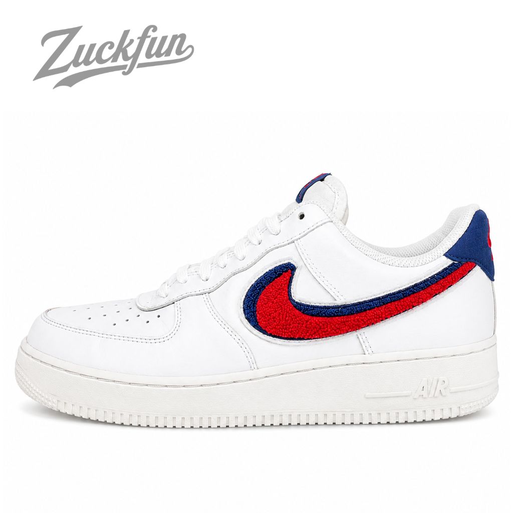 NIKE AIR FORCE 1 LOW CHENILLE SWOOSH WHITE RED BLUE エア フォース 1 ロー カット シェニール スウッシュ ホワイト レッド ナイキ スニーカー 27 cm U03644