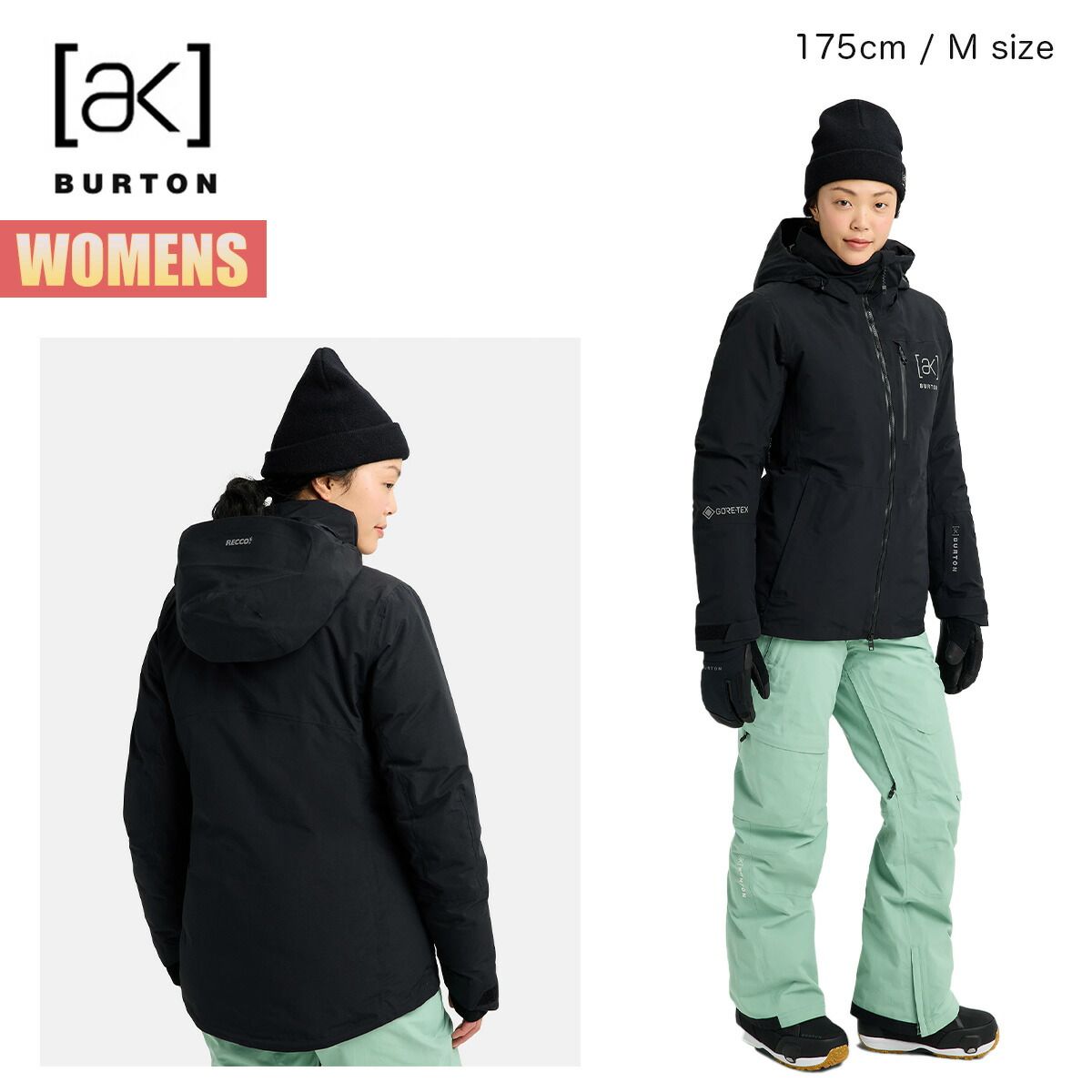 Burton バートン レディース スノーボードウエア 黒ダウン BURTON 