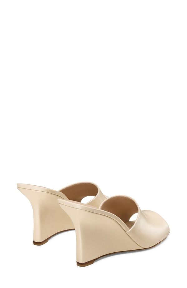 スチュアート ワイツマン レディース シューズ ヒール レザー Stuart Weitzman Vinnie 85 Patent Leather Wedge Mule Linen