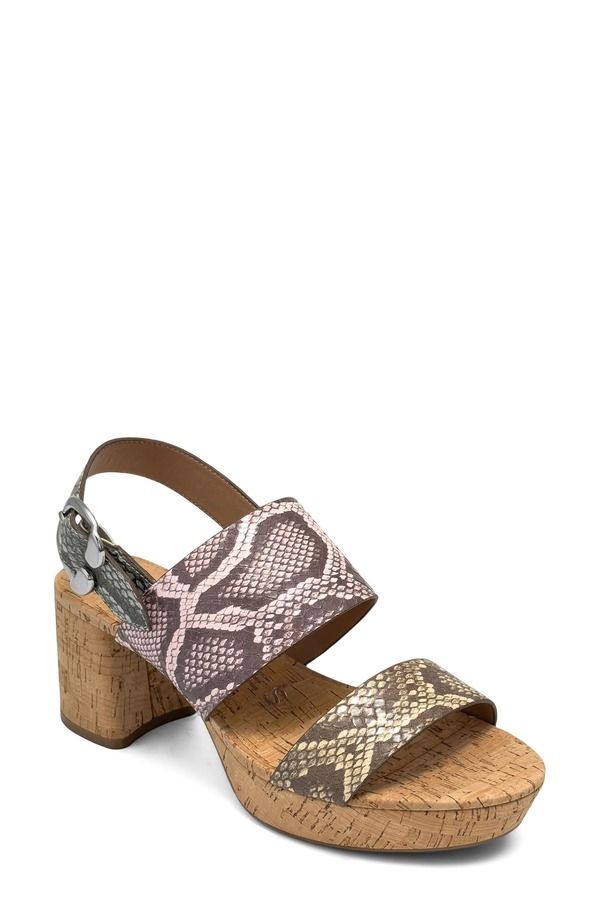 エアロソールズ レディース シューズ ヒール プラットフォーム サンダル Aerosoles Camera Platform Sandal Multi Snake Print マルチカラー