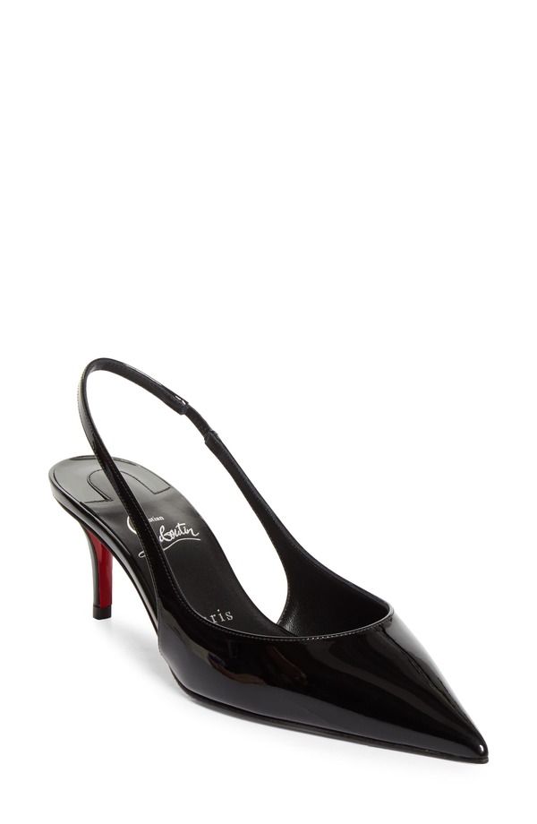 クリスチャン・ルブタン レディース シューズ パンプス Christian Louboutin Miss Z Pointed Toe Slingback Pump Black ブラック