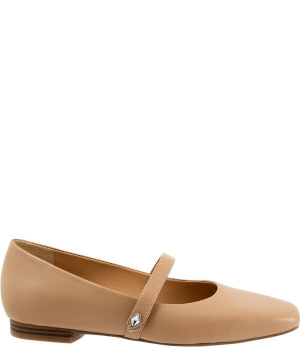 トロッターズ レディース シューズ パンプス レザー Trotters Hazeleather Square Toe Mary Jane Flats Beige ベージュ