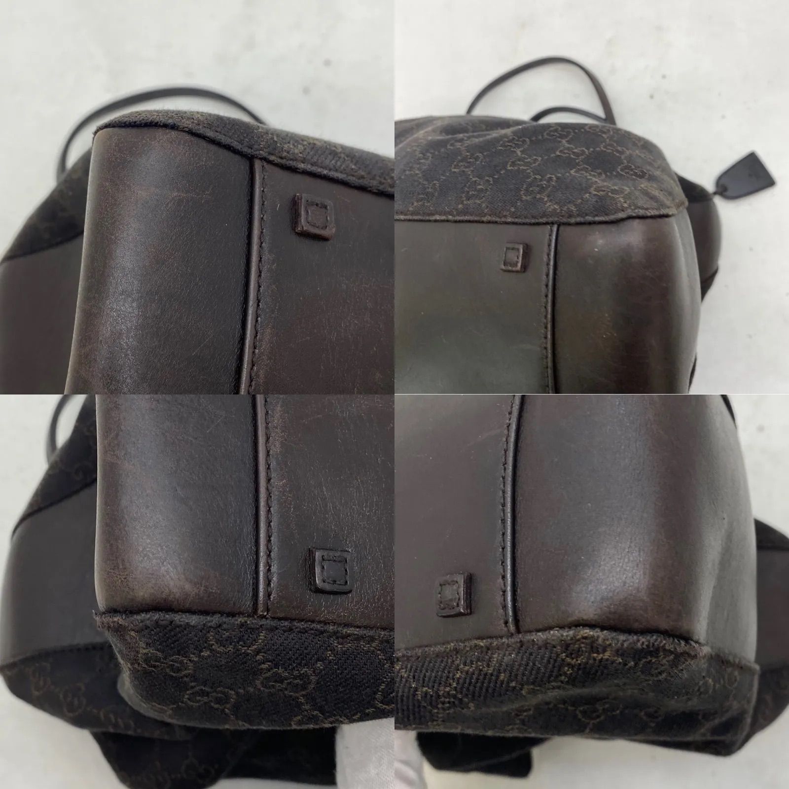 グッチ GGキャンバス トート バッグ ビジネス 通勤通学 ブラウンGF393