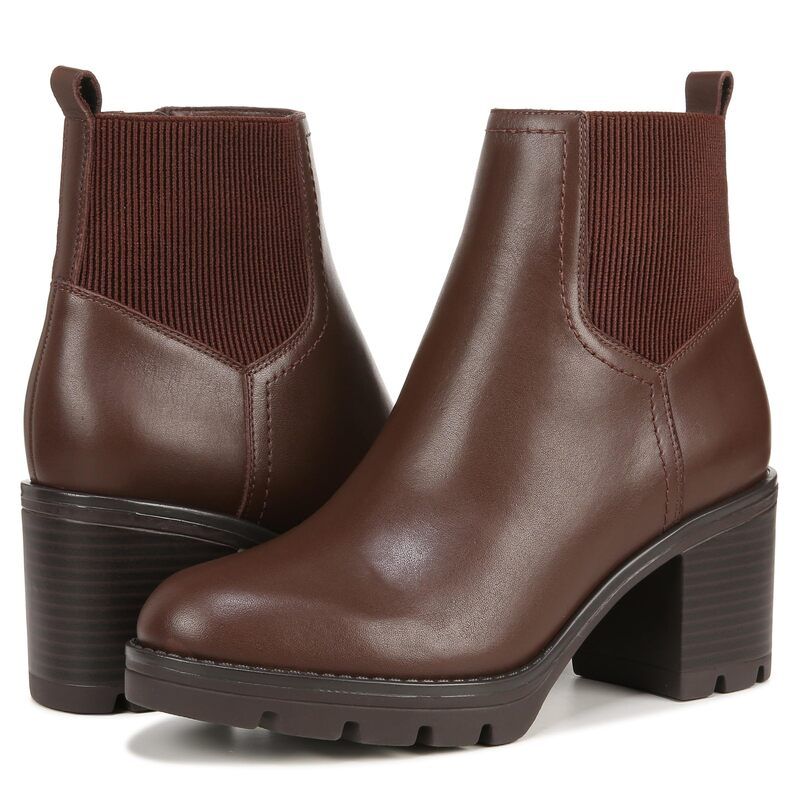 ナチュライザー レディース シューズ ブーツ・レインブーツ Naturalizer Verney Weatherproof Booties Chocolate Waterproof Leather チ
