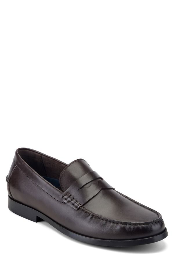 ロックポート メンズ シューズ ローファー Rockport Willcox Penny Loafer Dark Brown ブラウン