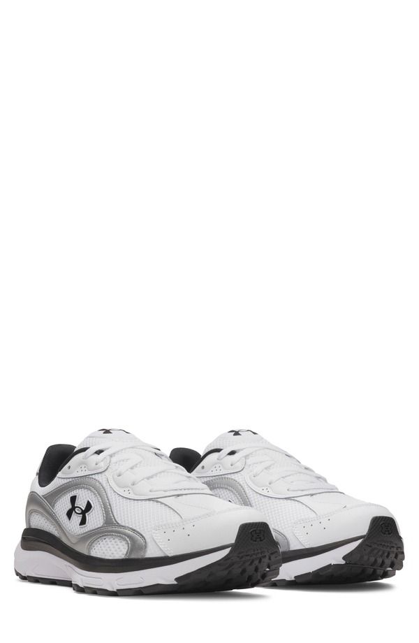 アンダーアーマー メンズ シューズ スニーカー Under Armour UA Tech Runner Sneaker White Metallic Silver Black ホワイト