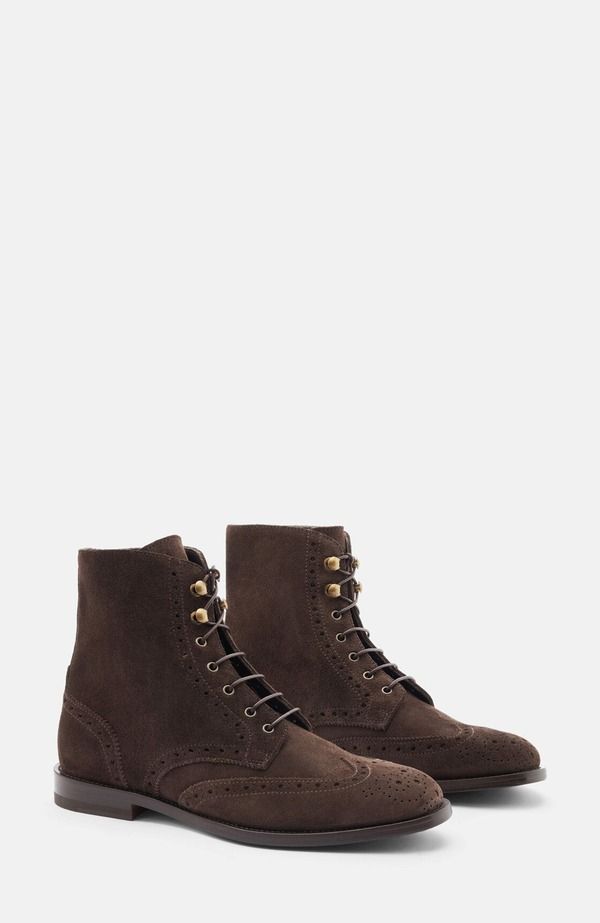 スカロッソ レディース シューズ ブーツ・レインブーツ SCAROSSO Stefania Boots Brown Suede ブラウン