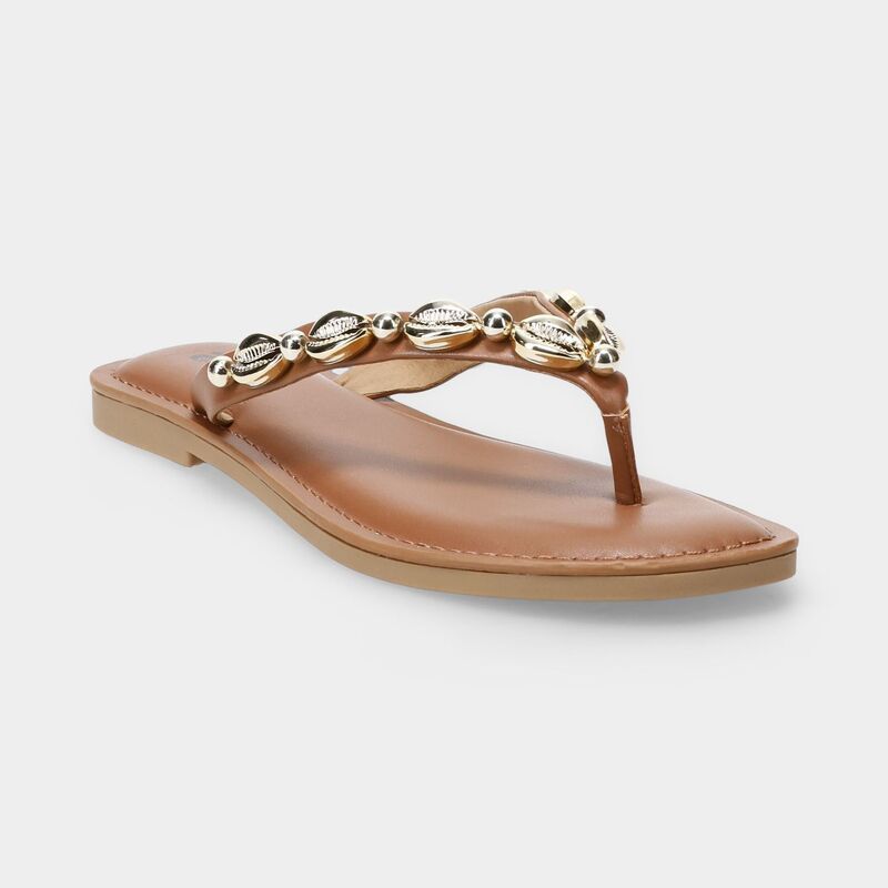エスオー レディース シューズ サンダル SO Inkkle Womens Embellished Thong Sandalshell