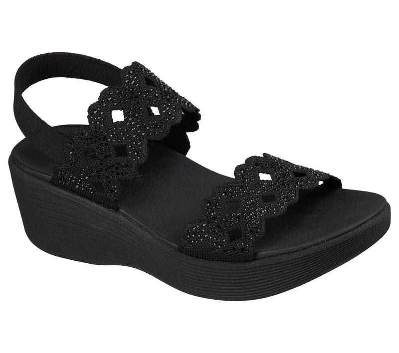 スケッチャーズ レディース シューズ サンダル Skechers Parallelite Sassy Dayz WomenslipOn Wedge Sandals Black ブラック
