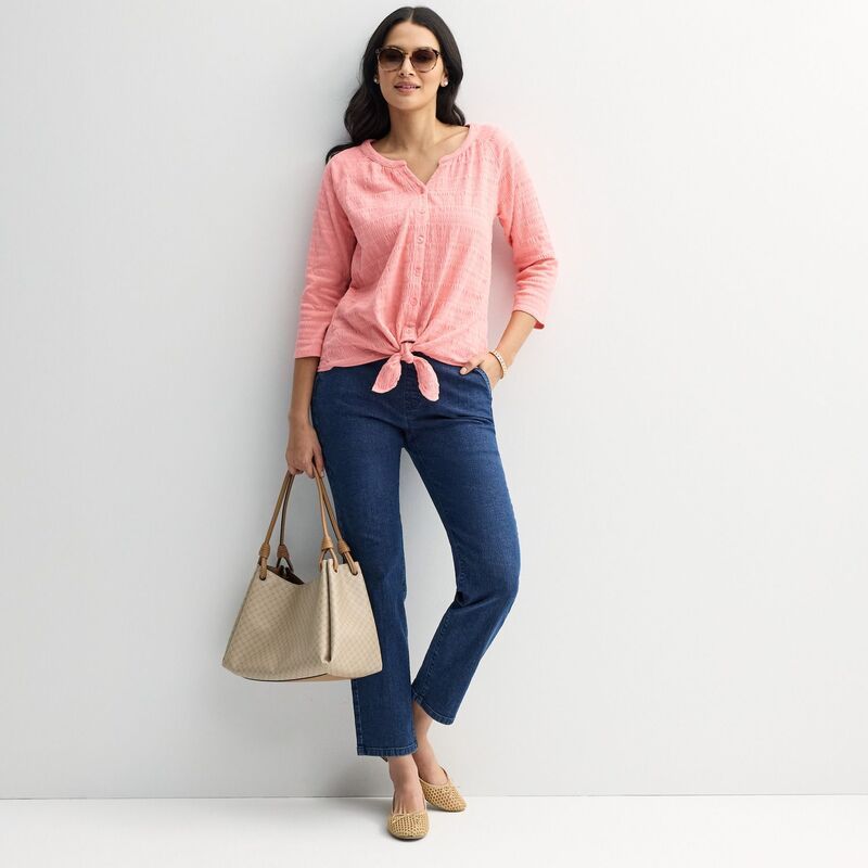 クロフト＆バロー レディース ボトムス デニムパンツ ストレート Womens Croft Barrow Straight Leg Denim PullOn Pants Graceful Beige